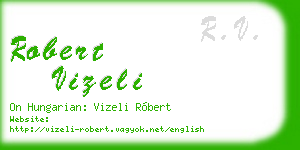 robert vizeli business card